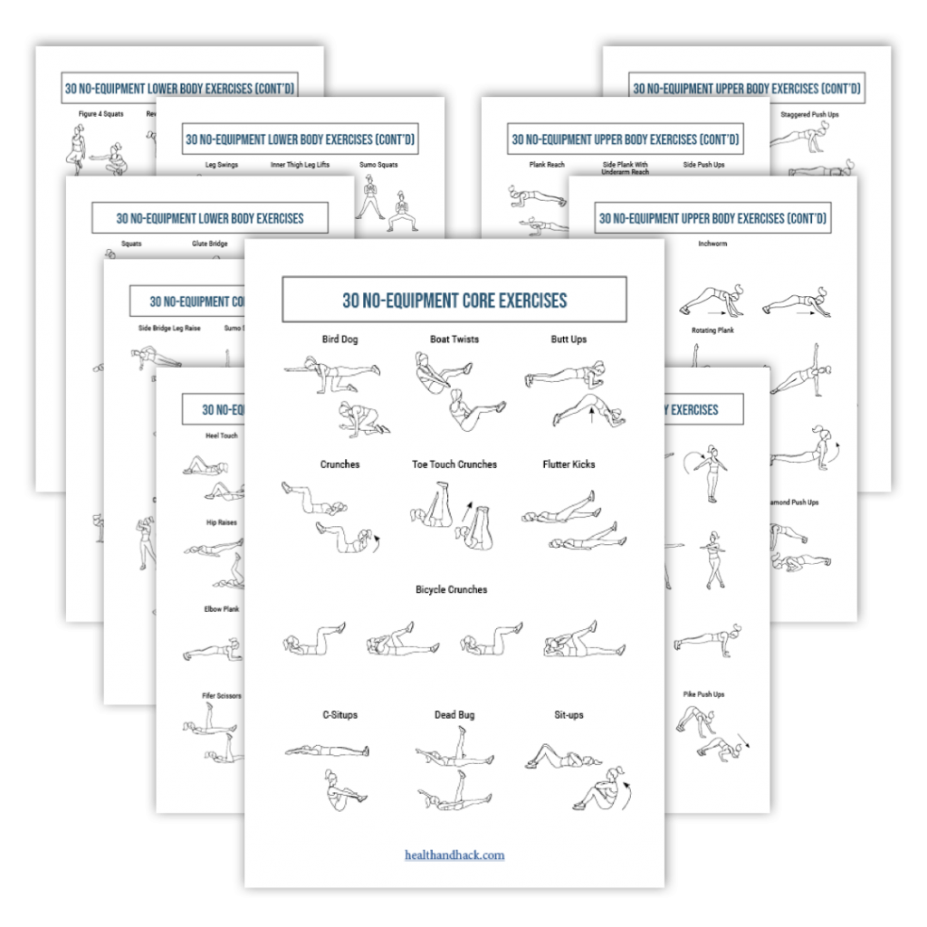 Printable Bodyweight Exercise Guide Health And Hack